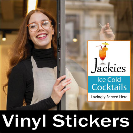 Custom Vinyl Stickers UK. Personalised Waterproof Stickers.