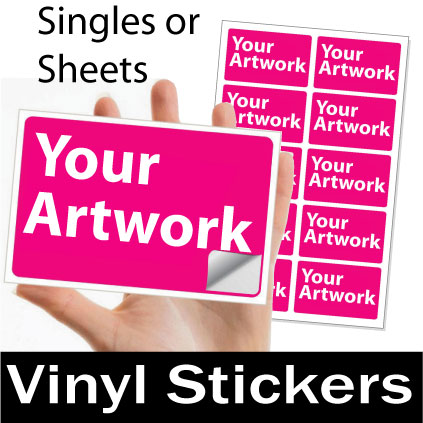 Presonalised vinyl stickers UK. Best business stickers for business