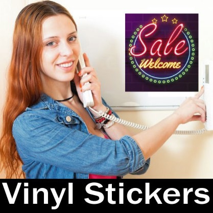 Vinyl stickers for business