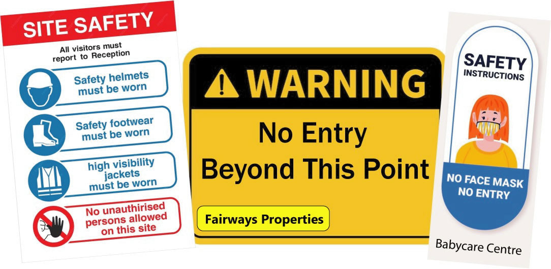 Self adhesive vinyl warning stickers, hazard stickers and safety stickers